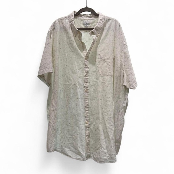 Sonoma Other - Cream and Speckled Short Sleeve Button-Up Shirt